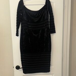 Elegant Black Velvet Dress